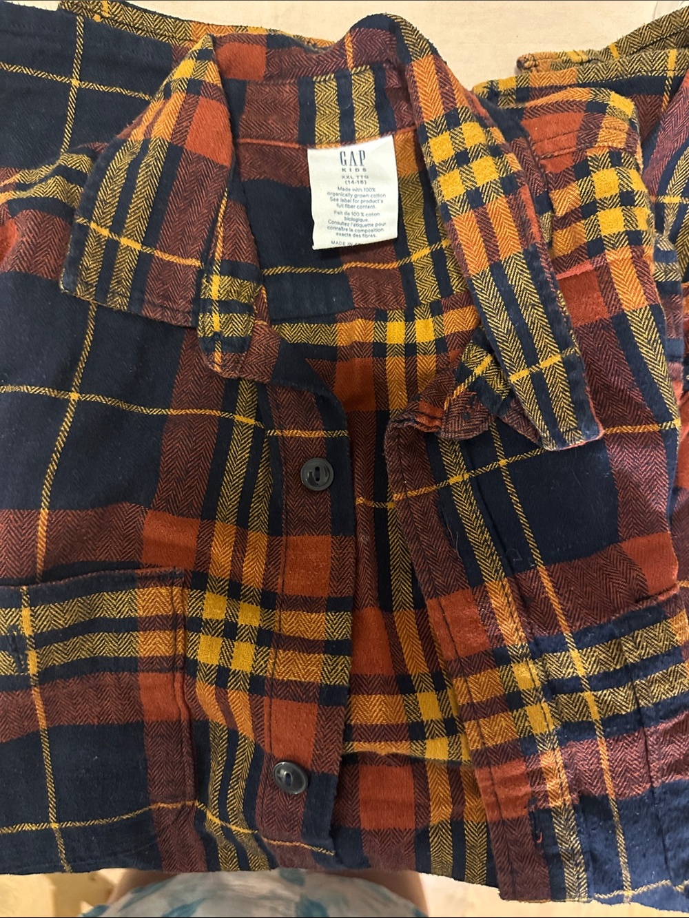 Gap Kids plaid shirt 14-16